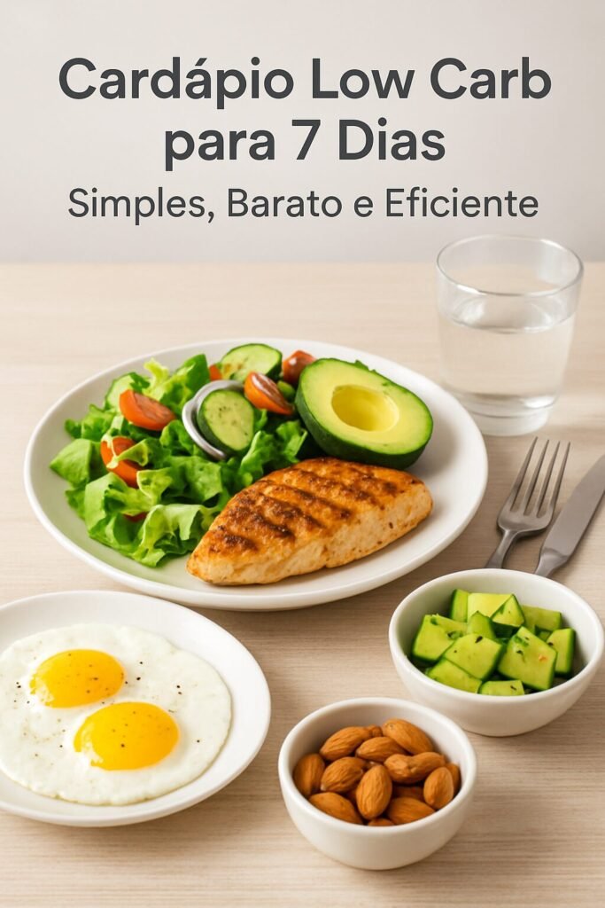 cardápio low carb para 7 dias
