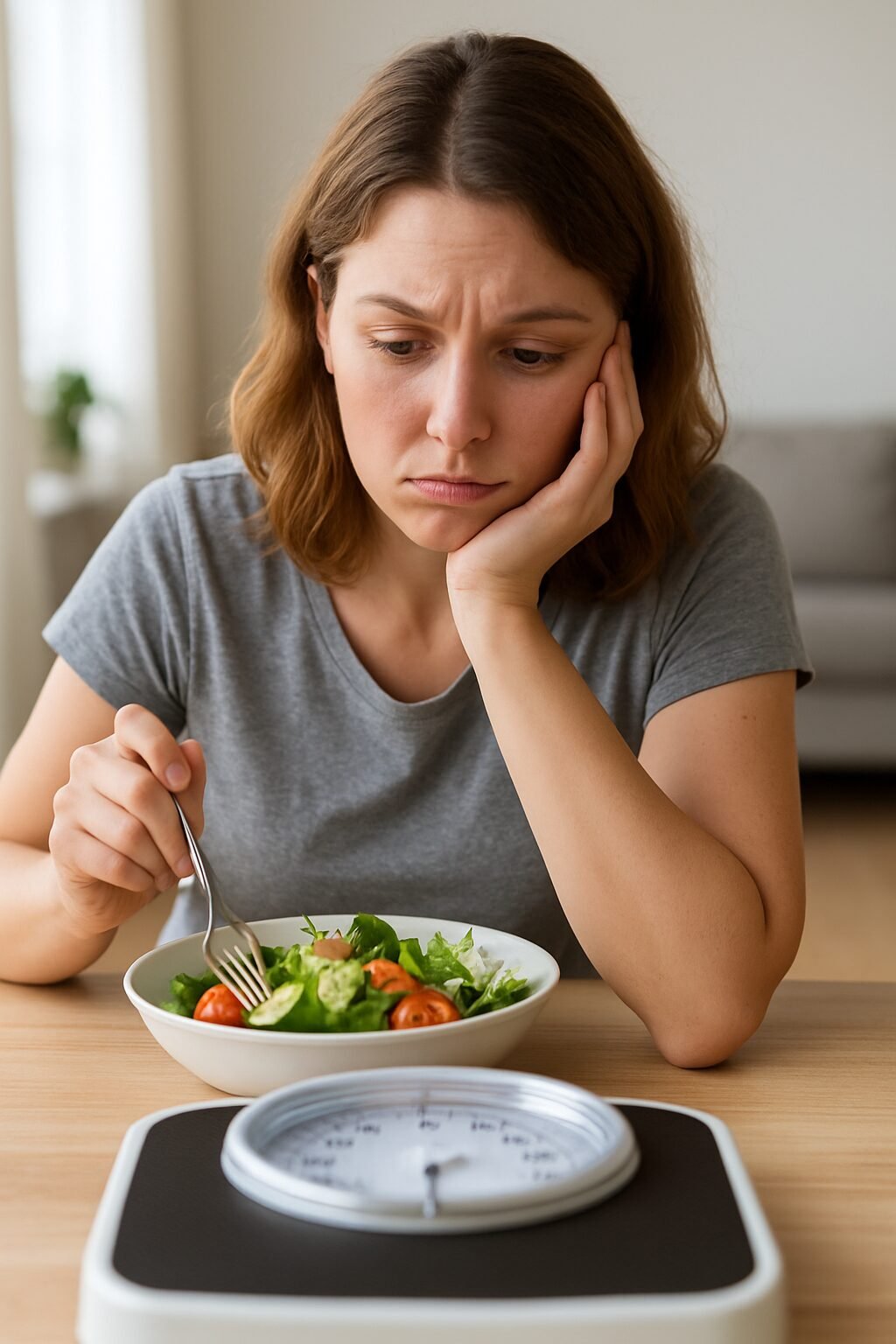 não consigo emagrecer mesmo comendo pouco